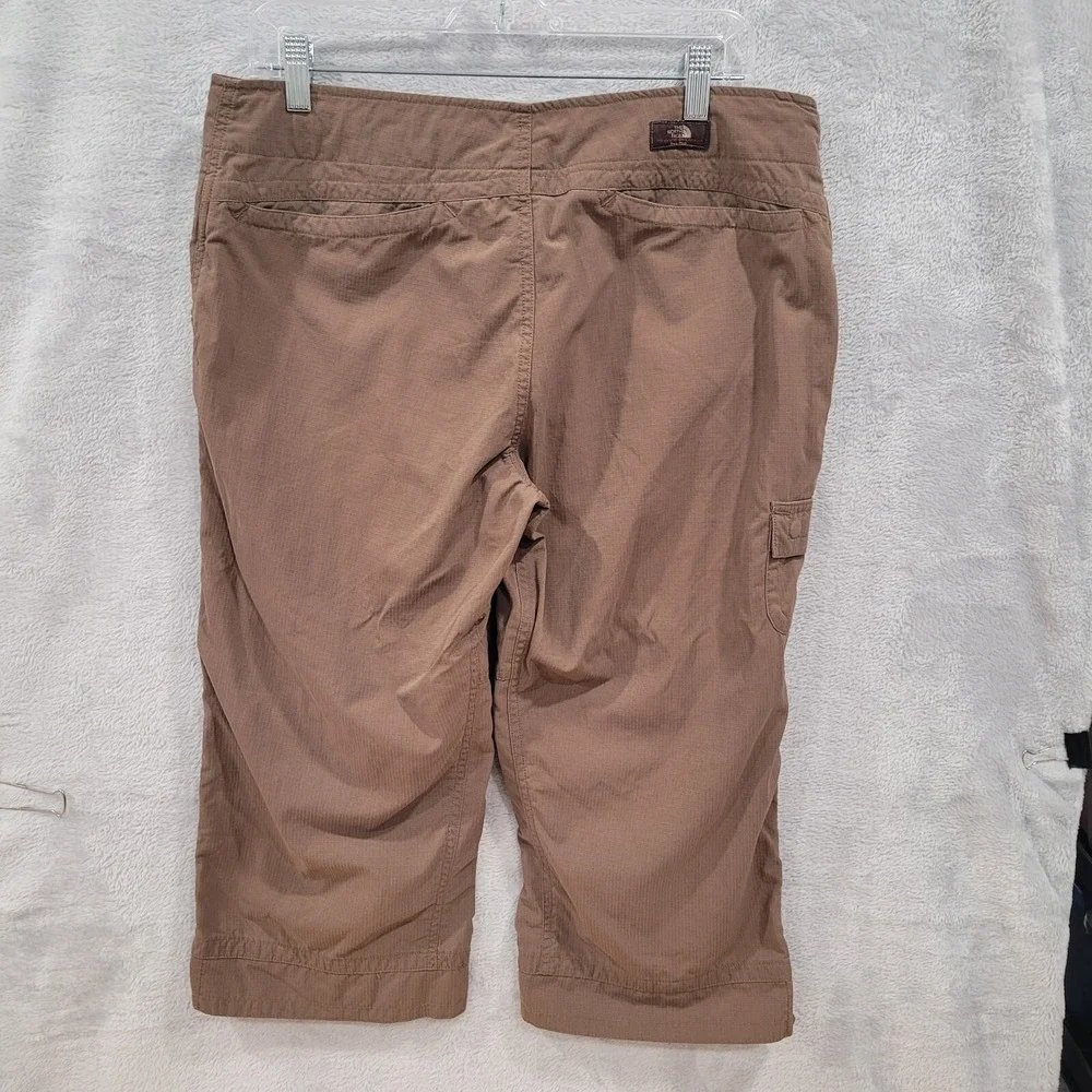 The North Face Capri‎ Pants Women's 12 Brown Cargo Hiking Drawstring